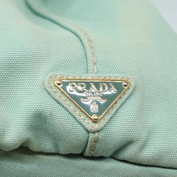 PRADA Canapa GM Hand Bag Canvas Green Auth hk1388 - Picture 14 of 16